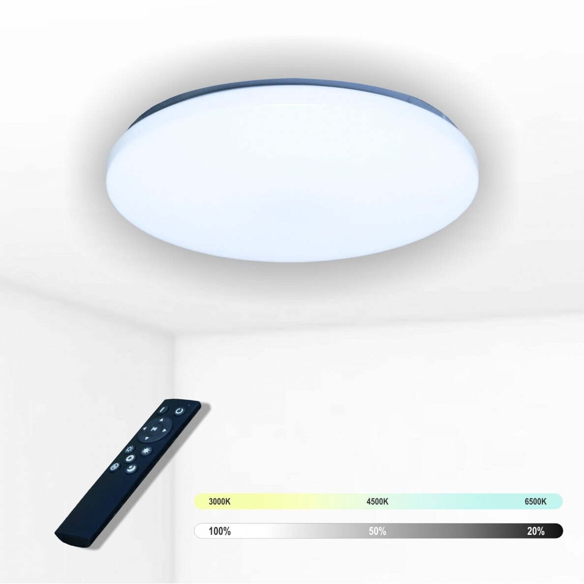 Apvalus lubinis LED šviestuvas "SOPOT" 2x18W