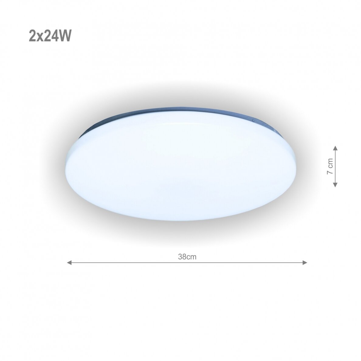 Apalš LED gaismeklis "SOPOT" 2x24W 1 Apalš LED gaismeklis "SOPOT" 2x24W 1
