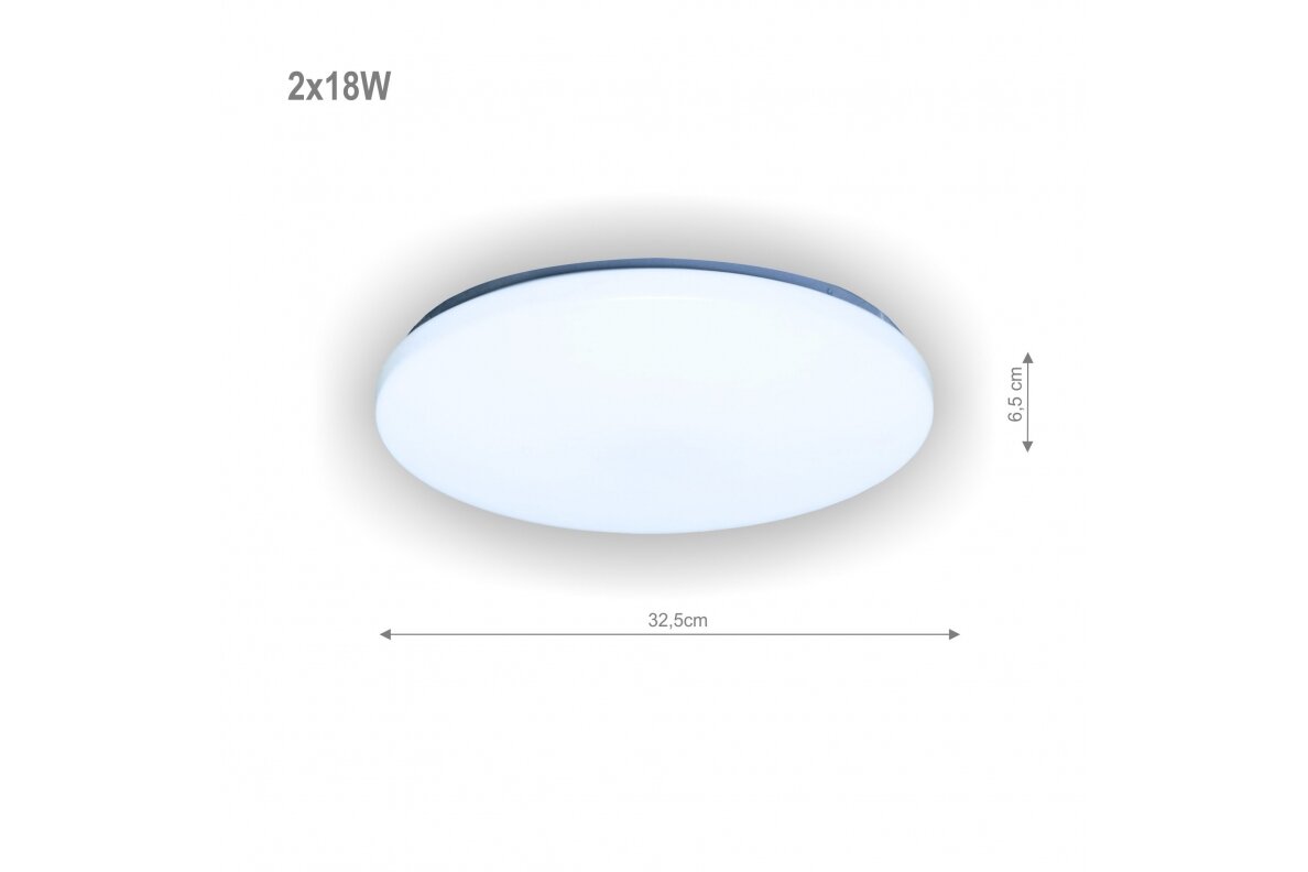Pyöreä LED-kattovalo "SOPOT" 2x18W 1