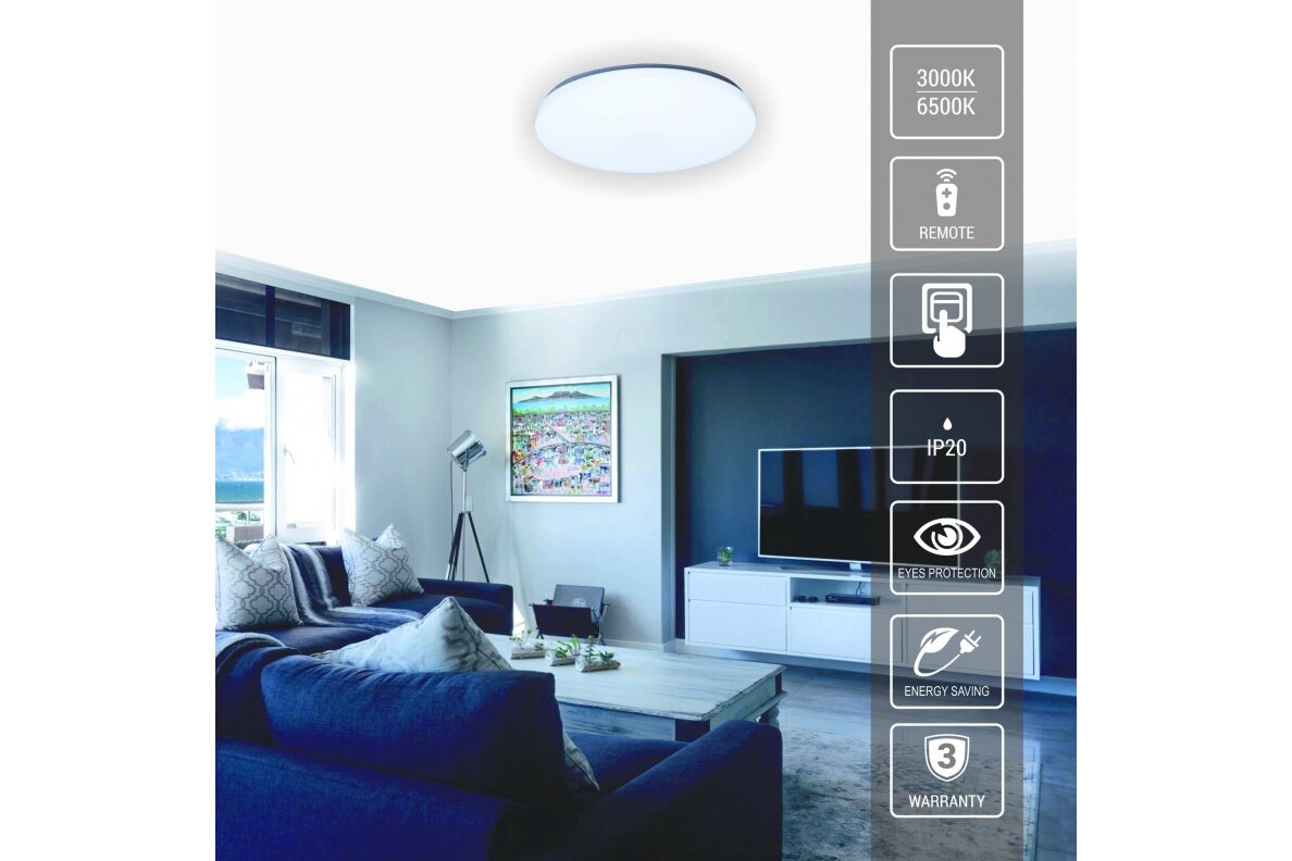 Pyöreä LED-kattovalo "SOPOT" 2x24W 2