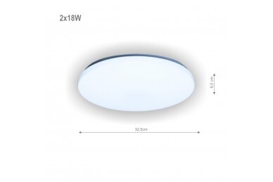 Okrągła lampa sufitowa LED „SOPOT” 2×18W 1 Okrągła lampa sufitowa LED „SOPOT” 2×18W 1