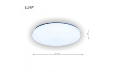 Pyöreä LED-kattovalo "SOPOT" 2x36W 1