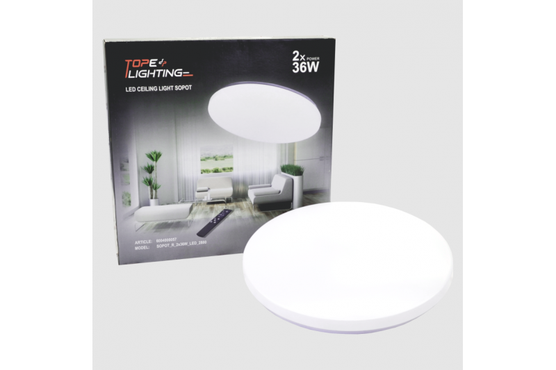Pyöreä LED-kattovalo "SOPOT" 2x36W 13