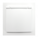 White socket with cover IP44 "BORA" (earthed, without frame) White socket with cover IP44 "BORA" (earthed, without frame)