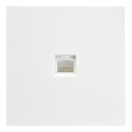 White telephone socket "BORA" (without frame) White telephone socket "BORA" (without frame)