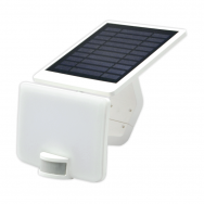 Baltas LED lauko prožektorius su saulės baterija ir judesio davikliu "VISTA" 10W