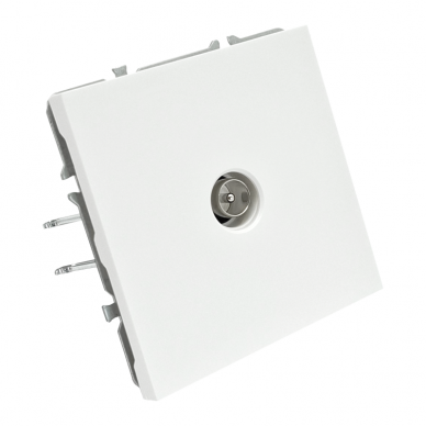 Balta TV antenas ligzda "BORA" (bez rāmja) 1 Balta TV antenas ligzda "BORA" (bez rāmja) 1