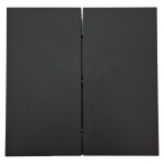 Two gang one way black switch "BORA" (without frame) Two gang one way black switch "BORA" (without frame)