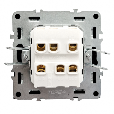 Two gang two way cream switch "BORA" (without frame) 3 Two gang two way cream switch "BORA" (without frame) 3