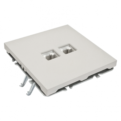 Double cream computer socket "BORA" (without frame) 2