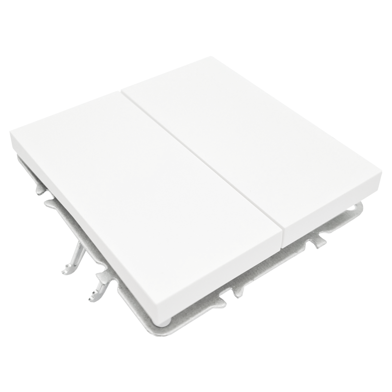 Kahenupu valge lüliti "BORA" (raamita 2 Kahenupu valge lüliti "BORA" (raamita 2