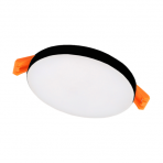 Reccesed round black LED panel with adjustable springs "RUBI" 8W-3000K