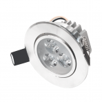 Reccesed round metal LED downlight "LENS" 3W