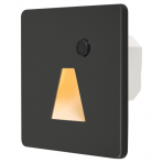Recessed Square Black LED Stair Light with Daylight and IR Sensor "PORTOSENS" 1.5W (LA) Recessed Square Black LED Stair Light with Daylight and IR Sensor "PORTOSENS" 1.5W (LA)