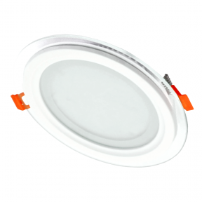 Reccesed round LED panel with glass "VESTA" 12W