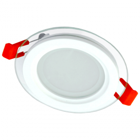 Reccesed round LED panel with glass "VESTA" 6W