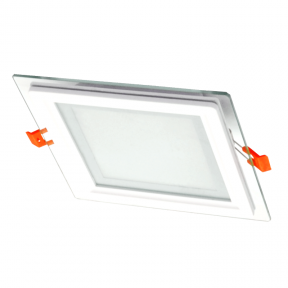 Reccesed square LED panel with glass "VESTA" 12W
