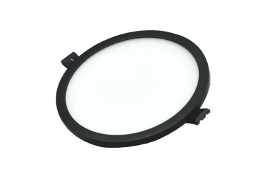 Wpustowy okrągły czarny panel LED „SPLIT” 16W-3000K 3 Wpustowy okrągły czarny panel LED „SPLIT” 16W-3000K 3