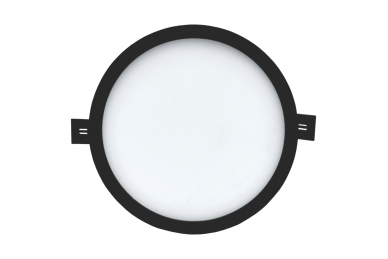Wpustowy okrągły czarny panel LED „SPLIT” 16W-3000K 1 Wpustowy okrągły czarny panel LED „SPLIT” 16W-3000K 1