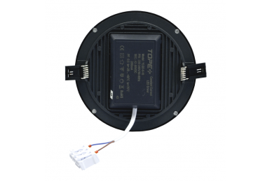 Wpustowy okrągły czarny panel LED „SPLIT” 16W-3000K 5 Wpustowy okrągły czarny panel LED „SPLIT” 16W-3000K 5