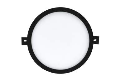 Wpustowy okrągły czarny panel LED „SPLIT” 22W-3000K 1 Wpustowy okrągły czarny panel LED „SPLIT” 22W-3000K 1