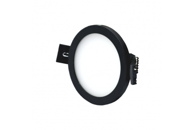 Wpustowy okrągły czarny panel LED „SPLIT” 5W-3000K 2 Wpustowy okrągły czarny panel LED „SPLIT” 5W-3000K 2