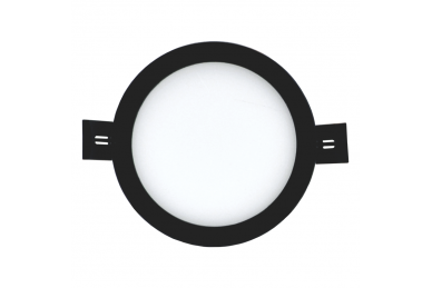 Wpustowy okrągły czarny panel LED „SPLIT” 8W-3000K 1 Wpustowy okrągły czarny panel LED „SPLIT” 8W-3000K 1