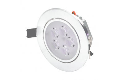 Okrągła wpuszczana metalowa oprawa LED typu downlight „LENS” 5W 1 Okrągła wpuszczana metalowa oprawa LED typu downlight „LENS” 5W 1