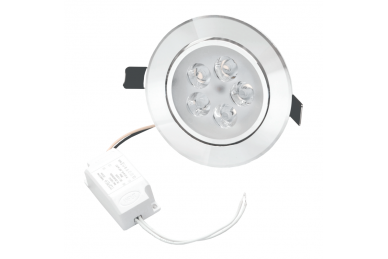 Okrągła wpuszczana metalowa oprawa LED typu downlight „LENS” 5W 5 Okrągła wpuszczana metalowa oprawa LED typu downlight „LENS” 5W 5