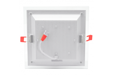 Kwadratowy wpuszczany panel LED z szybą „VESTA” 18W 4
