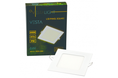Kwadratowy wpuszczany panel LED „VESTA” 6W 7 Kwadratowy wpuszczany panel LED „VESTA” 6W 7
