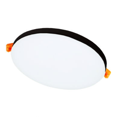 Įmontuojama apvali juoda LED panelė su susiaurėjančiais kraštais "RUBI" 14W-3000K Įmontuojama apvali juoda LED panelė su susiaurėjančiais kraštais "RUBI" 14W-3000K