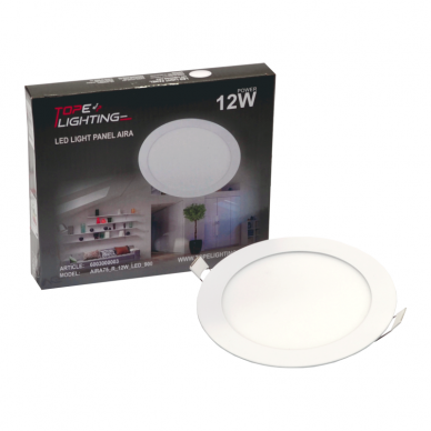 Įmontuojama apvali LED panelė "AIRA" 12W 7 Įmontuojama apvali LED panelė "AIRA" 12W 7