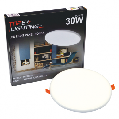 Sisseehitatud ümmargune LED-paneel "RONDA" 28W 6 Sisseehitatud ümmargune LED-paneel "RONDA" 28W 6
