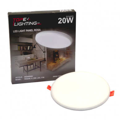 Recessed round LED panel "ROSA" 20W 6 Recessed round LED panel "ROSA" 20W 6