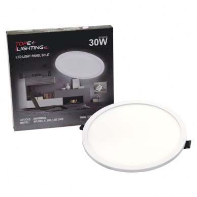 Sisseehitatud ümmargune LED-paneel "SPLIT" 30W-4000K 6 Sisseehitatud ümmargune LED-paneel "SPLIT" 30W-4000K 6