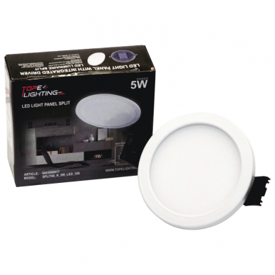 Įmontuojama apvali LED panelė "SPLIT" 5W-4000K 6 Įmontuojama apvali LED panelė "SPLIT" 5W-4000K 6