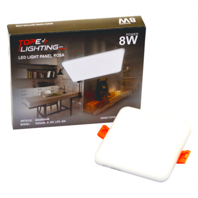Reccesed square LED panel "ROSA" 8W 4