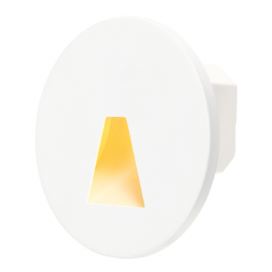 Reccesed round white LED step light "PORTO" 1,5W (LA)
