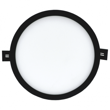 Reccesed round black LED panel "SPLIT" 22W-3000K 1 Reccesed round black LED panel "SPLIT" 22W-3000K 1