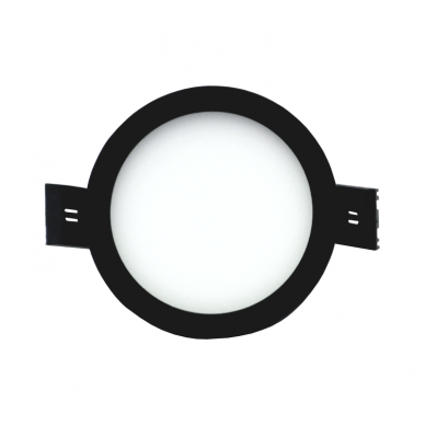 Reccesed round black LED panel "SPLIT" 5W-3000K 1 Reccesed round black LED panel "SPLIT" 5W-3000K 1