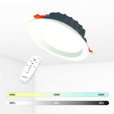 Įmontuojamas apvalus LED šviestuvas "BERN" 18W Įmontuojamas apvalus LED šviestuvas "BERN" 18W
