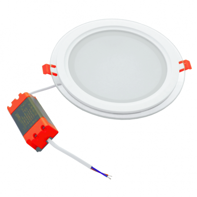 Reccesed round LED panel with glass "VESTA" 18W 5