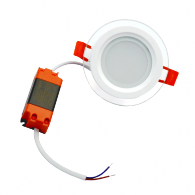 Įmontuojamas apvalus LED šviestuvas su stiklu "VESTA" 6W 5