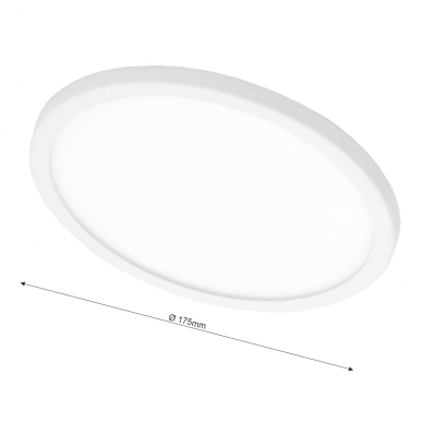 Reccesed round LED panel with adjustable springs "VESTA" 15W 1