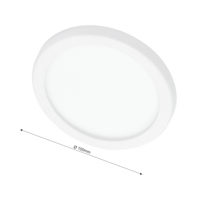 Įmontuojamas apvalus LED šviestuvas su susiaurėjančiais kraštais "VESTA" 6W 1 Įmontuojamas apvalus LED šviestuvas su susiaurėjančiais kraštais "VESTA" 6W 1