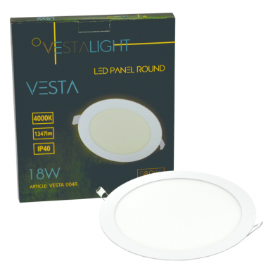 Įmontuojamas apvalus LED šviestuvas "VESTA" 18W 7 Įmontuojamas apvalus LED šviestuvas "VESTA" 18W 7