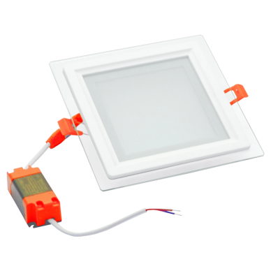 Iebūvējams kvadrāts LED panelis pārklāts ar stiklu "MODOLED" 12W 5
