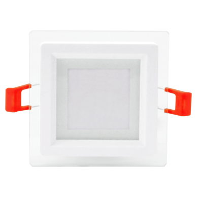 Įmontuojamas kvadratinis LED šviestuvas su stiklu "MODOLED" 6W 1 Įmontuojamas kvadratinis LED šviestuvas su stiklu "MODOLED" 6W 1