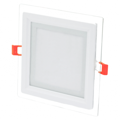 Reccesed square LED panel with glass "VESTA" 12W 3